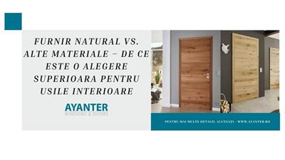 Furnir Natural vs. Alte materiale – De ce este o alegere superioara pentru usile interioare 